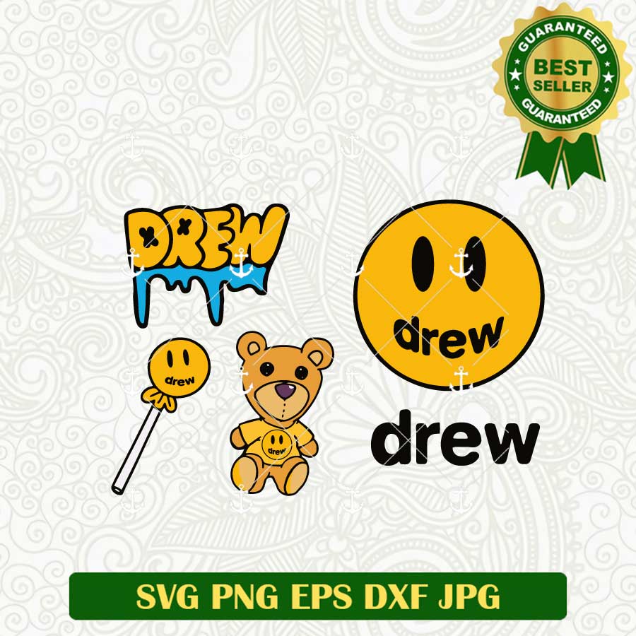 drew house - ジャスティン・ビーバー drew house ピンバッジ　全4種セット&amp;チラシ ジャスティン・ビーバーによるブランド「ドリューハウス」が