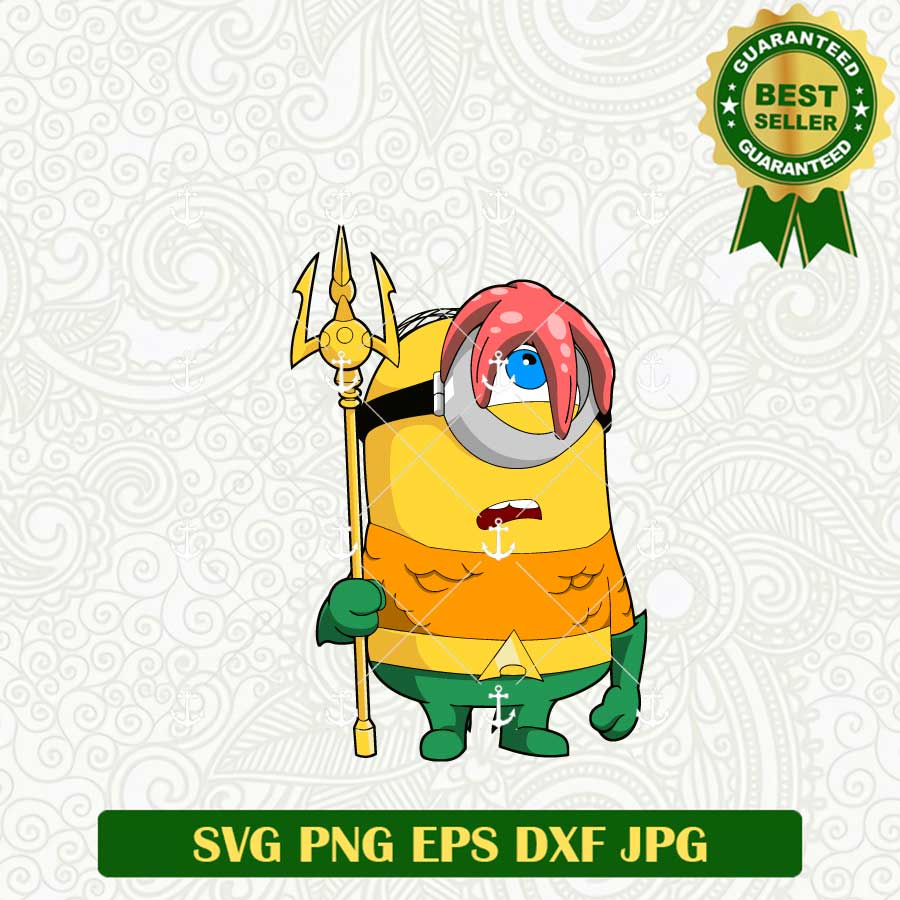 Minion Aquaman Funny SVG, Minions Cartoon SVG, Minions SVG PNG – Lightberty, image size:900x900