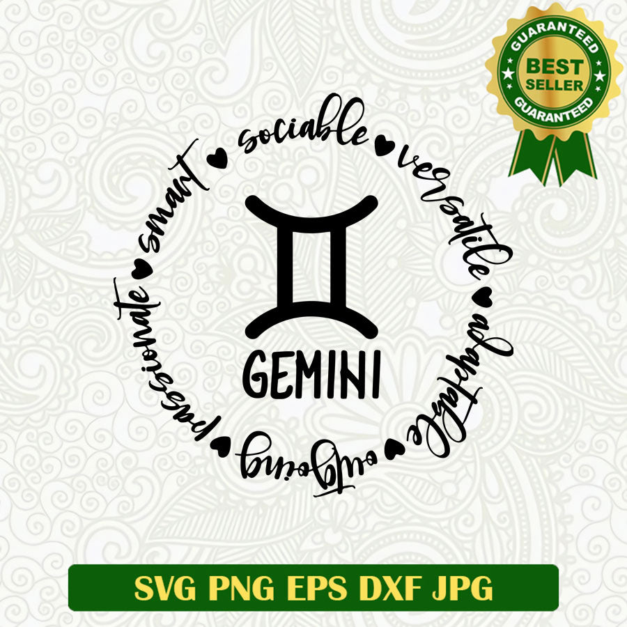 Gemini Astrological sign SVG, Gemini SVG, The zodiac SVG file – Lightberty