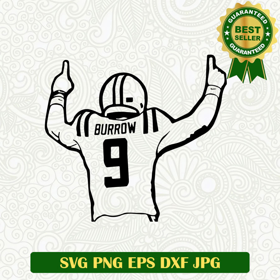 Joe Burrow Face SVG, PDF, PNG, DXF, EPS