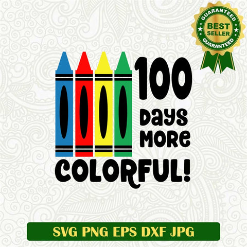 100 Days More Colorful Svg