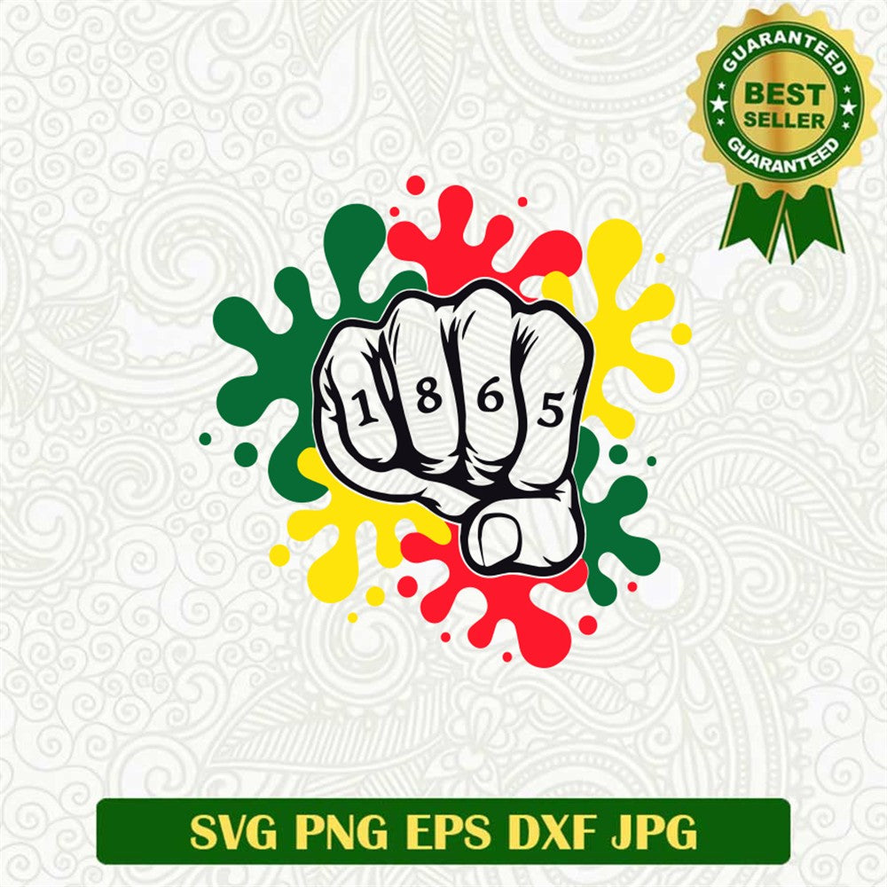 1865 Juneteenth Fist Hand Svg