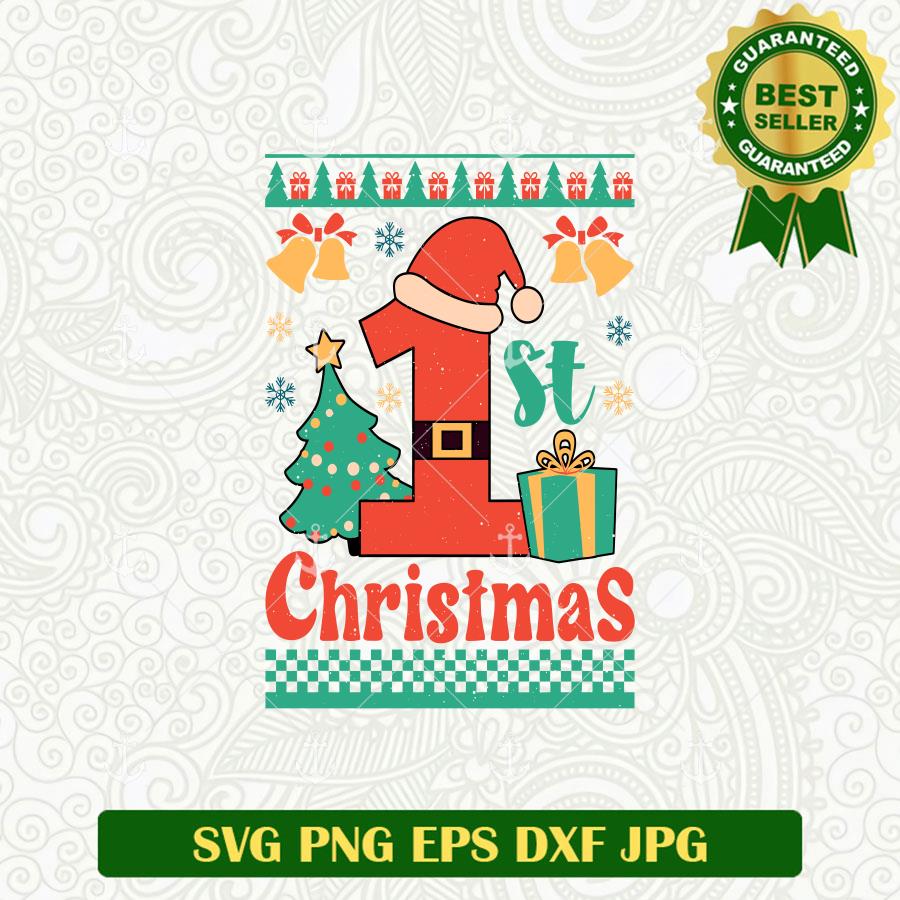 1st christmas Ugly Sweater SVG