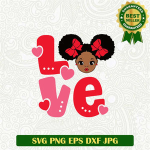 Afro Girl Love Svg