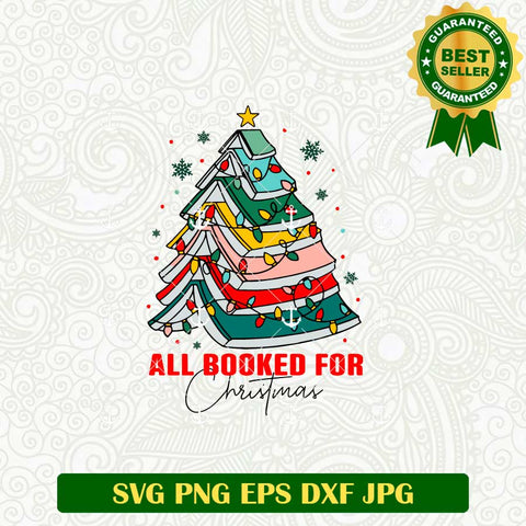 All Booked For Christmas SVG