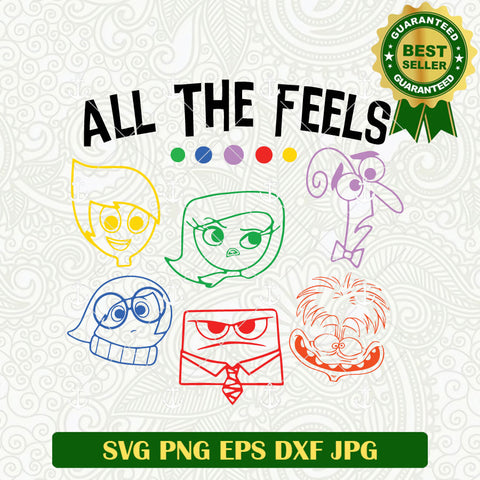 All the Feels Inside Out 2 Movie SVG, Inside Out SVG PNG