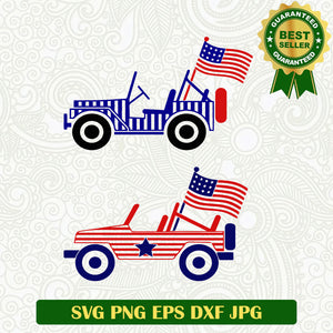 America 4th of July Truck vintage SVG, America Independence Day SVG PNG