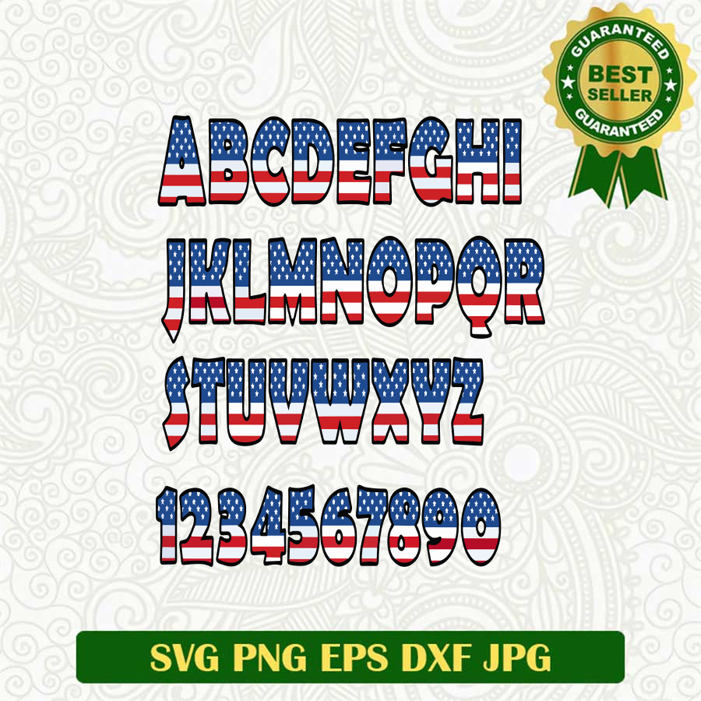 America Alpha Bet Svg