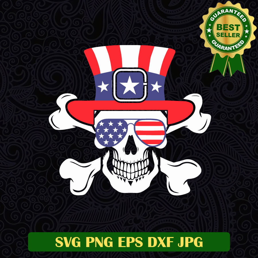 America Skull 4th of July SVG, America Independence Day SVG PNG