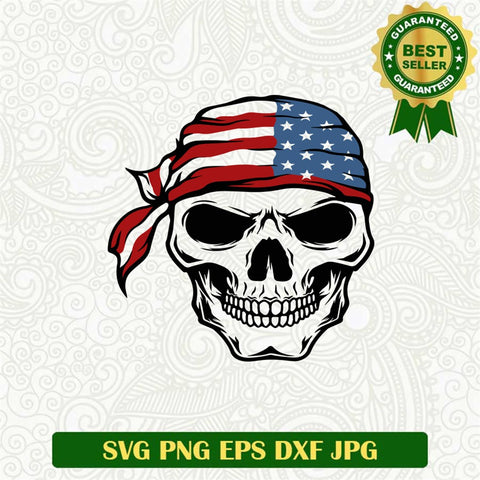 America Skull Svg