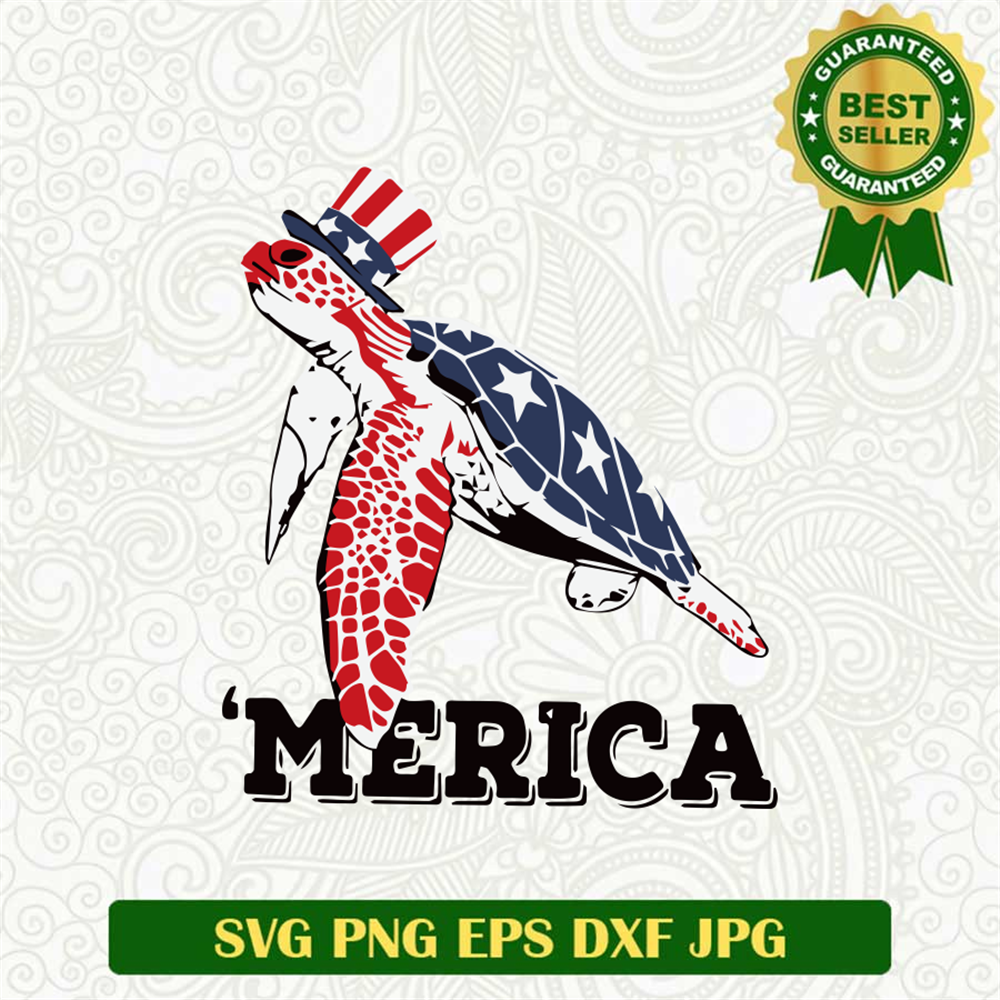 America Turtle SVG