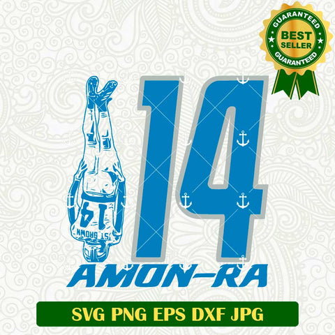 Amon Ra 14 Detroit Lions SVG