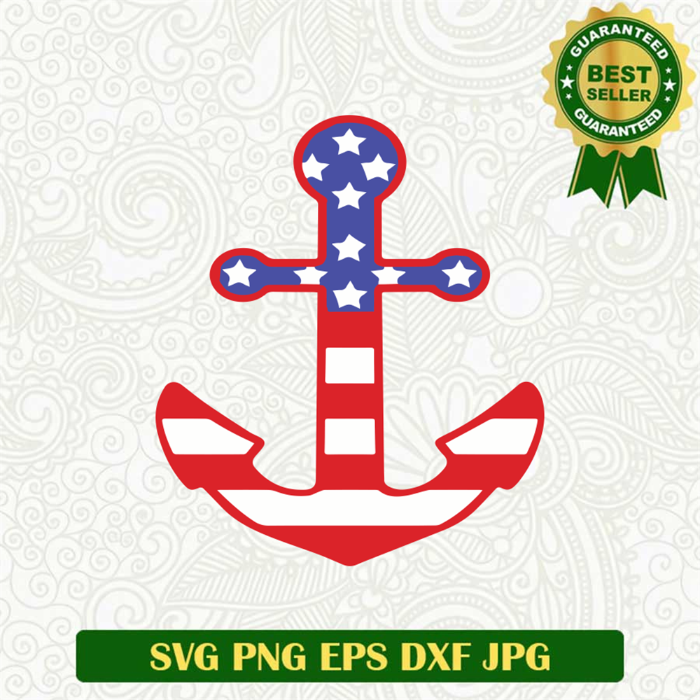 Anchor America Flag SVG