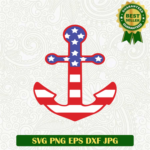 Anchor America Flag SVG