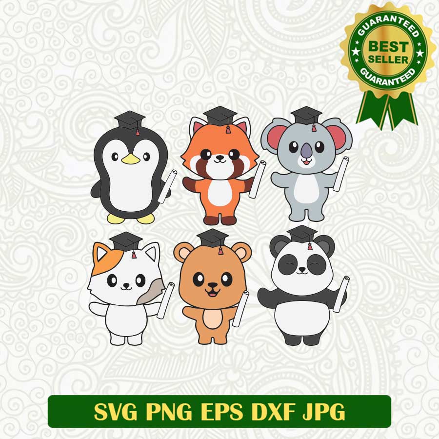 Animals Diploma Graduate Bundle SVG