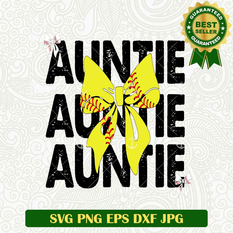 Auntie Baseball Bow tie SVG