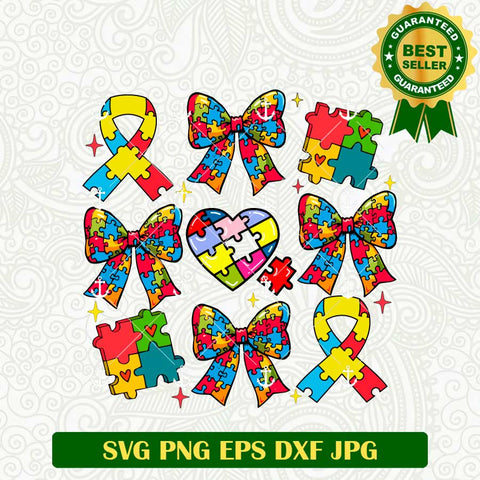Autism Coquette Bow SVG