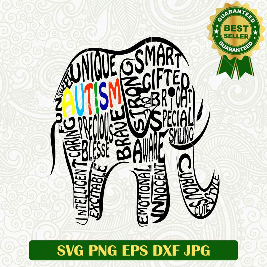 Autism Elephant SVG