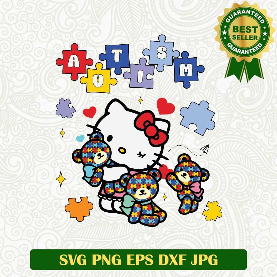 Autism Mom Hello Kitty SVG, Hello Kitty Autism SVG PNG – Lightberty