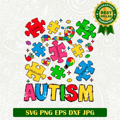 Autism Puzzle Piece Inspire Motivale SVG