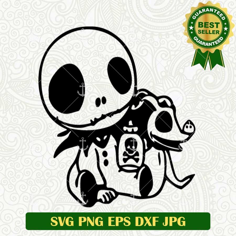 Baby Jack Skellington And Dog SVG