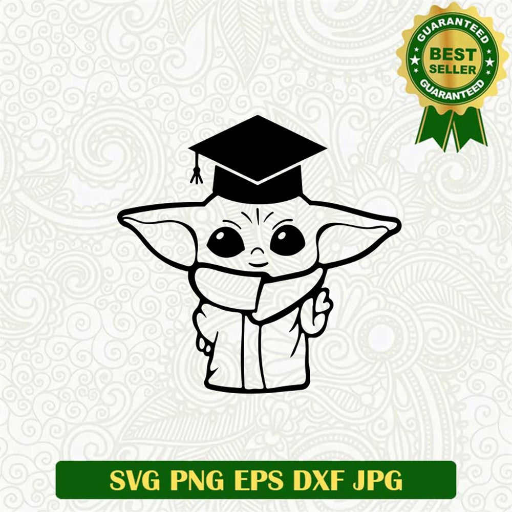Baby Yoda Graduate Svg