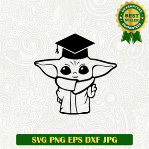 Baby Yoda Graduate Svg