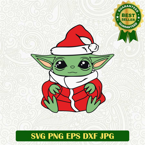Baby Yoda Santas Claus SVG