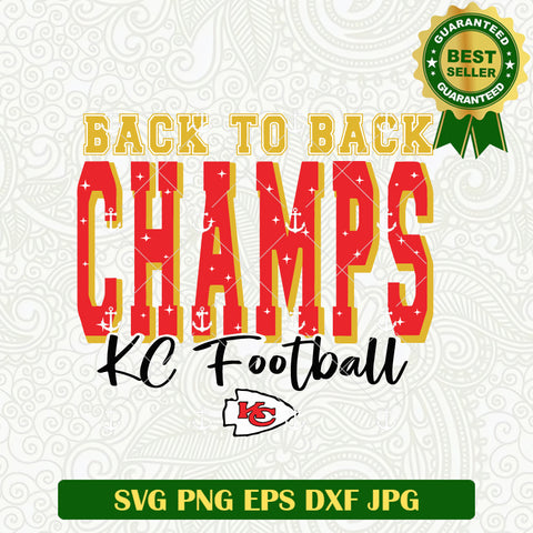 Back To Back Champs KC Football SVG