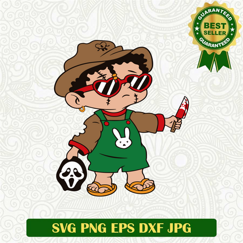 Bad Bunny Ghostface Halloween SVG