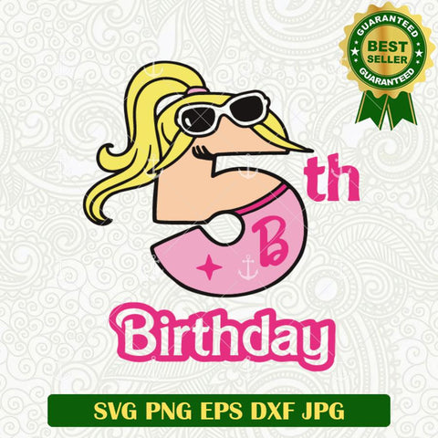 Barbie Doll 5 Birthday SVG