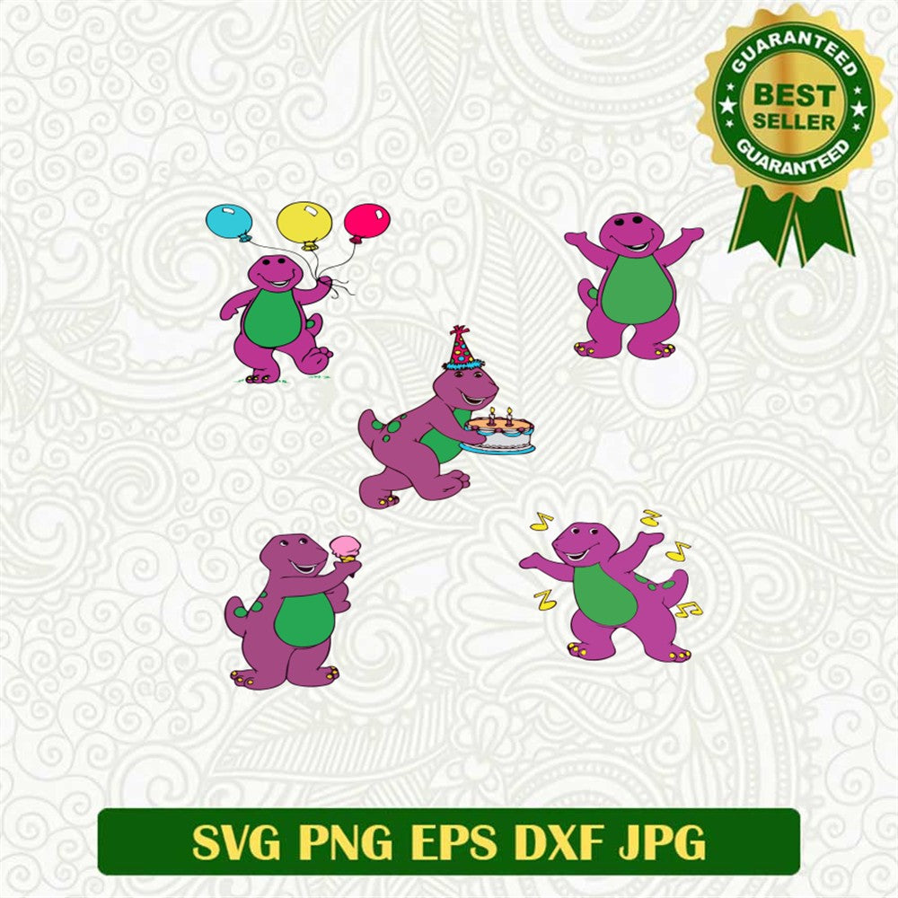 Barney and Friends birthday SVG
