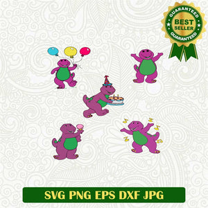 Barney and Friends birthday SVG