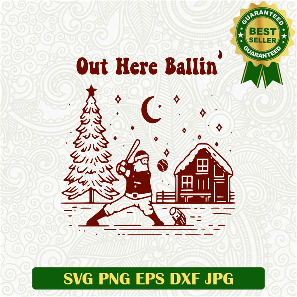 Baseball Christmas SVG