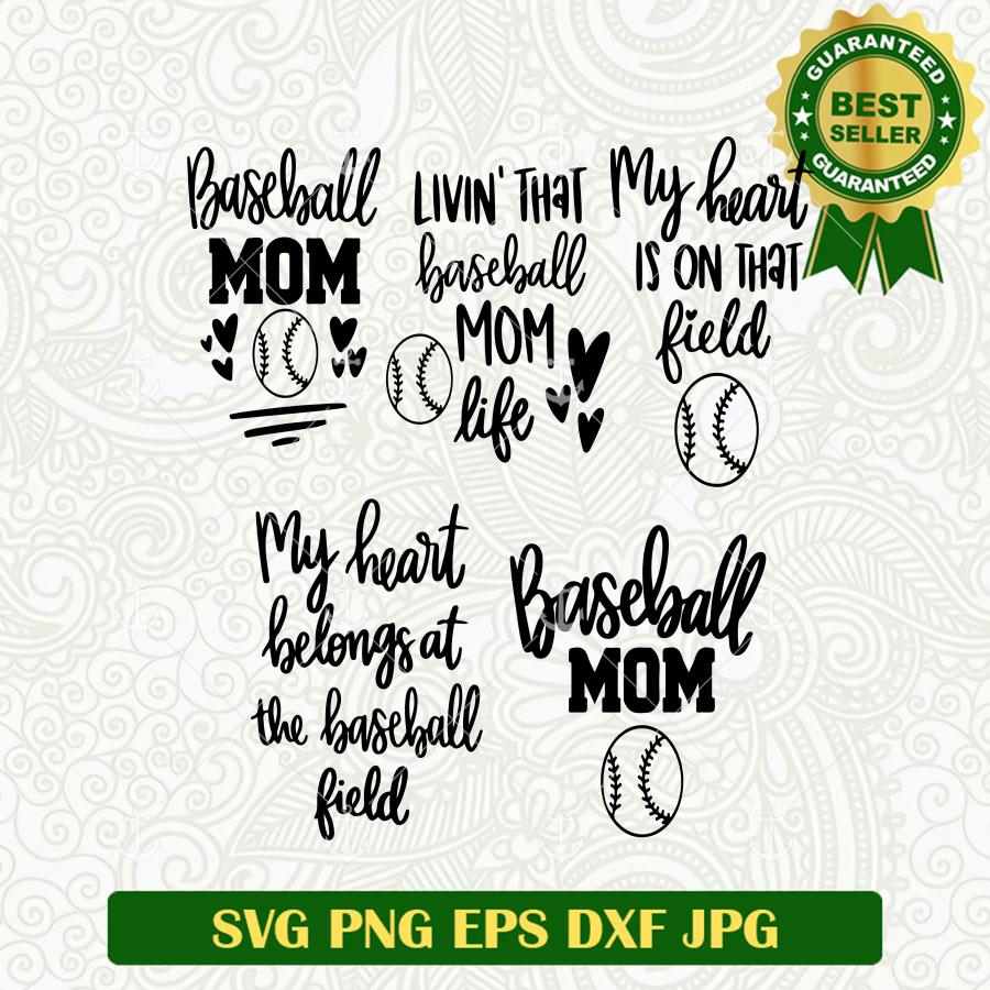 Baseball Mom quotes Bundle SVG