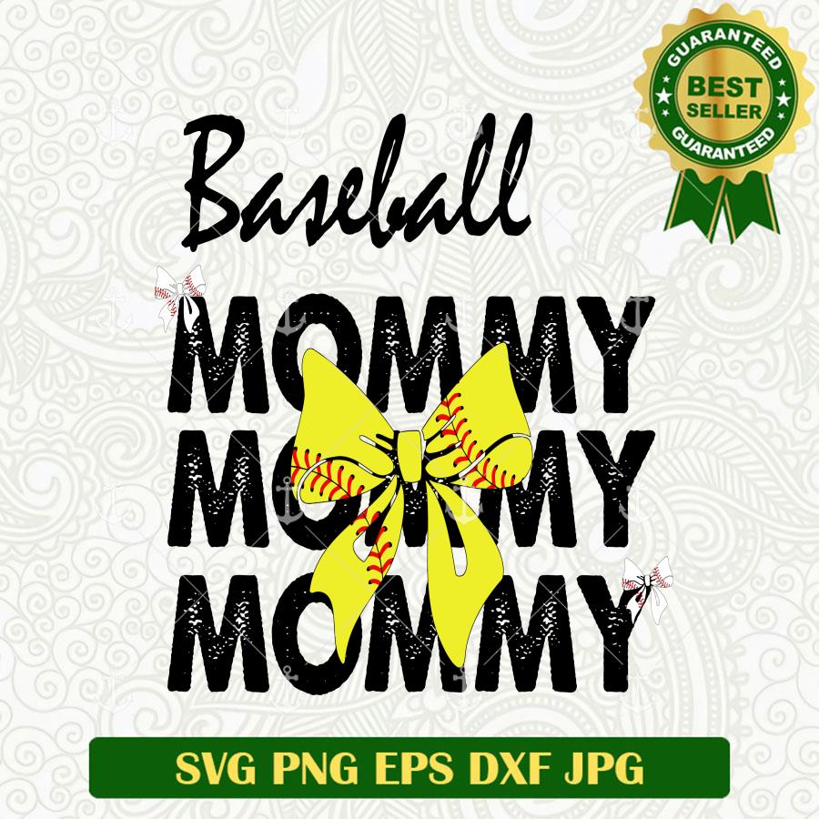 Baseball Mommy Bow Tie SVG