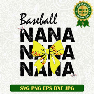 Baseball Nana Bow Tie SVG