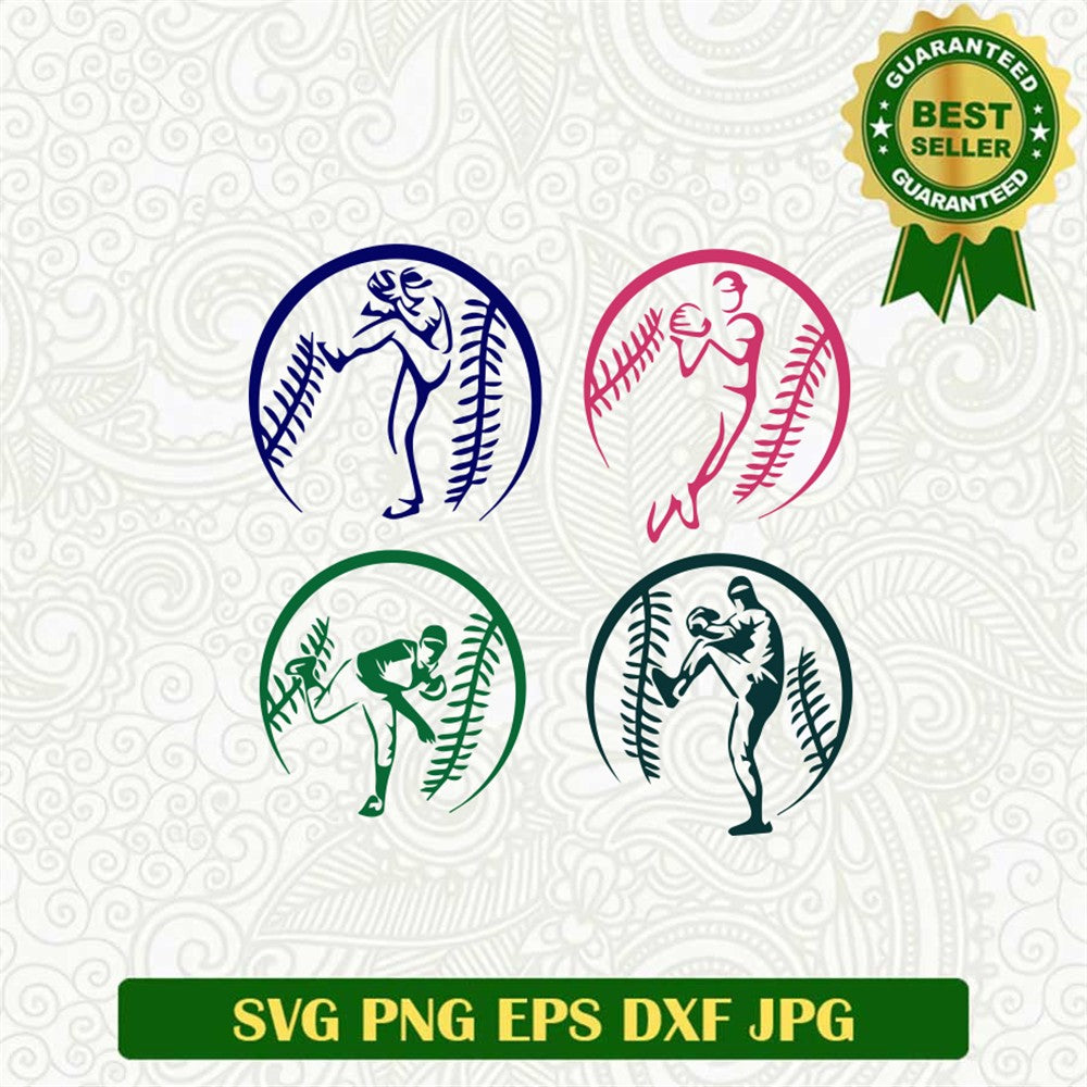 Baseball Players Svg Bundle