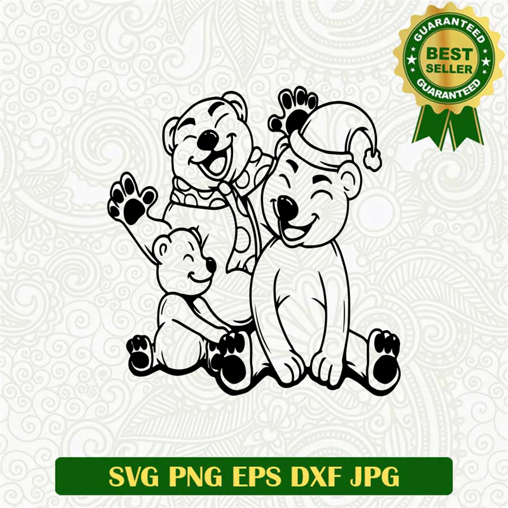 Bear Wearing Santa SVG