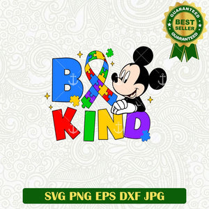 Bekind Autism Mickey SVG