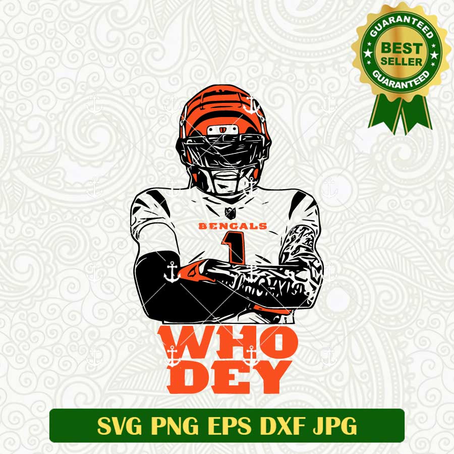 Bengals Who dey Football Player SVG