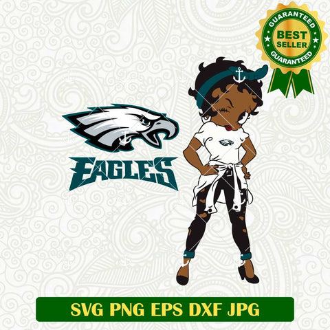 Betty Boop Philadelphia Eagles SVG