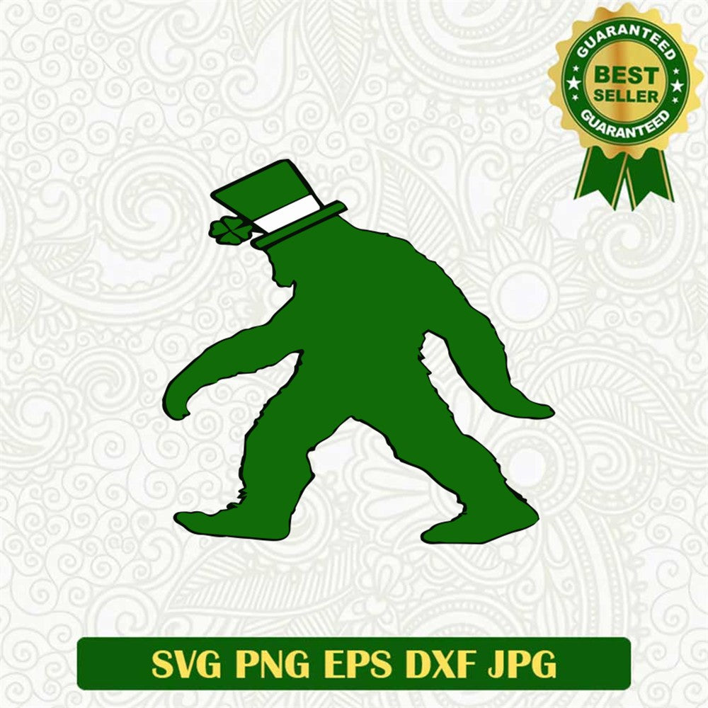 Bigfoot St Patrick Day Svg
