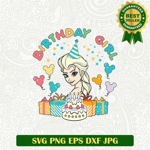 Birthday Girl Elsa Princess SVG