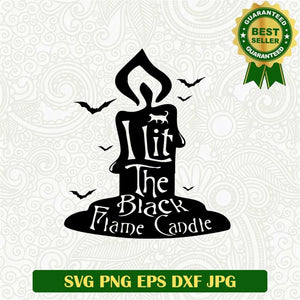 Black Flame Candle SVG