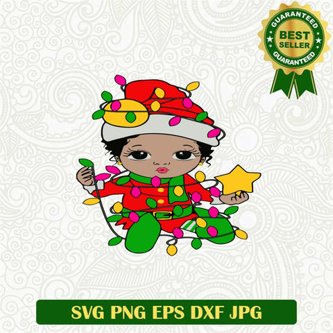 Black Girl Holiday Svg