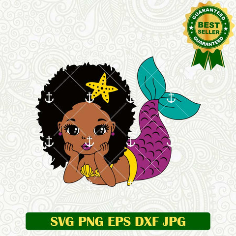 Black Mermaid SVG
