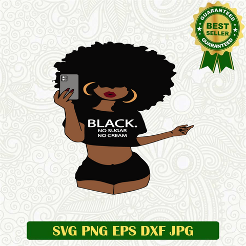 Black No Sugar No Cream SVG