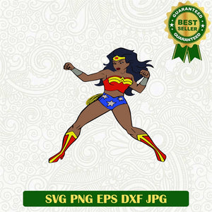 Black Wonder Woman Svg