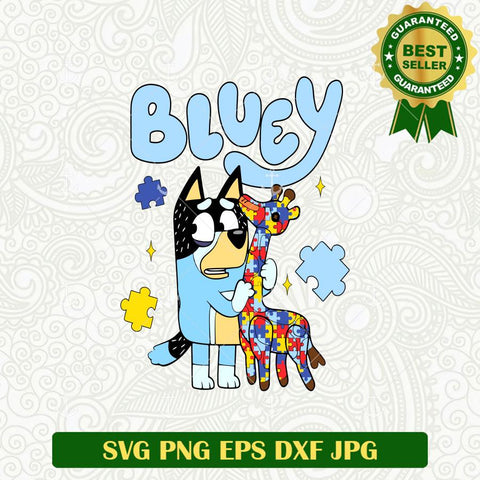 Bluey Autism Puzzle SVG